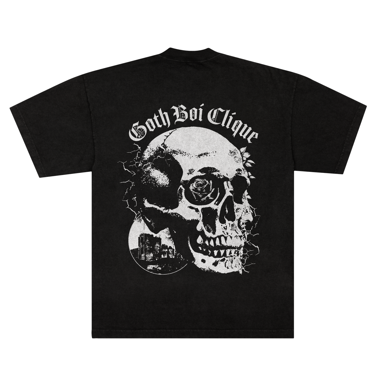 Rose Skull T-Shirt (Black)