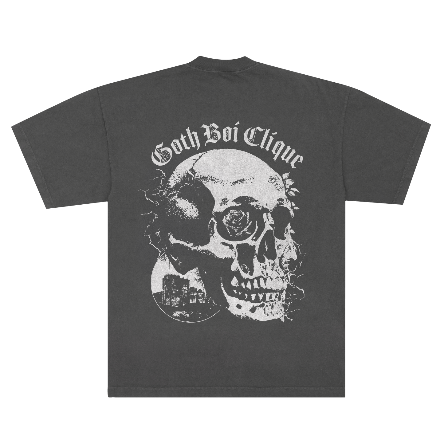 Rose Skull T-Shirt (Charcoal)