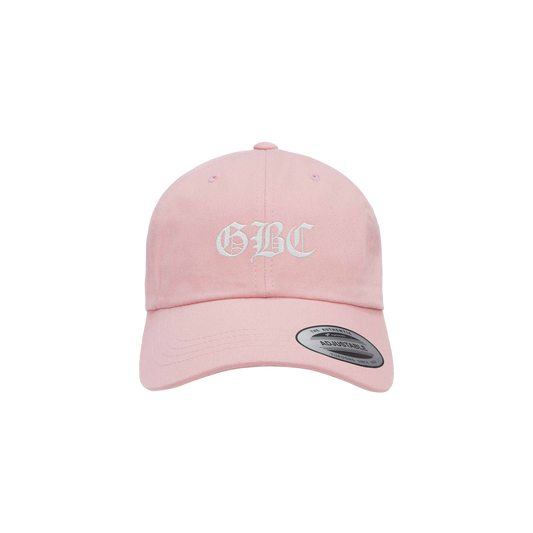 Embroidered Logo Dad Hat (Pink/White)